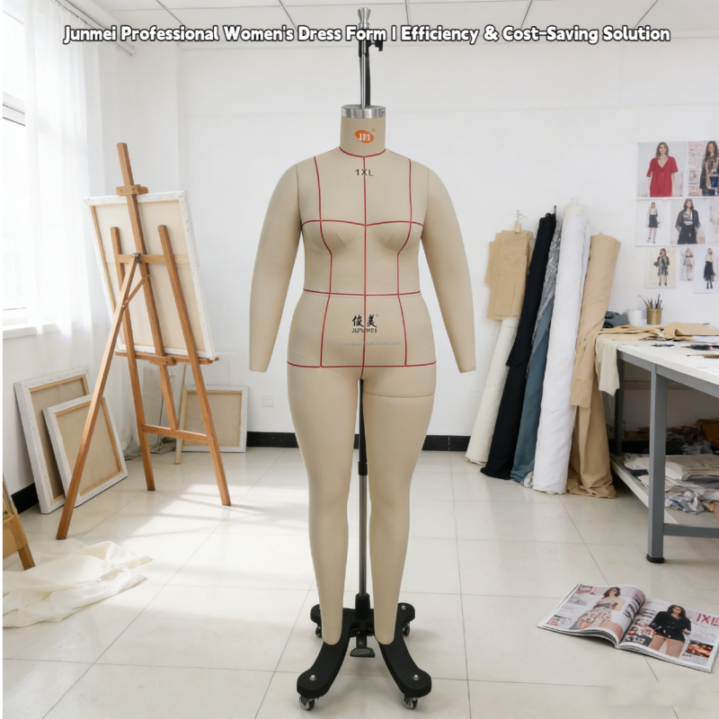 Plus Size Female Dress Form 1XL US 14-16, Full Body Curvy Mannequin, Professional Western Dress Form for Tailors, Pattern Making, Garment Fitting and High-End Clothing Display