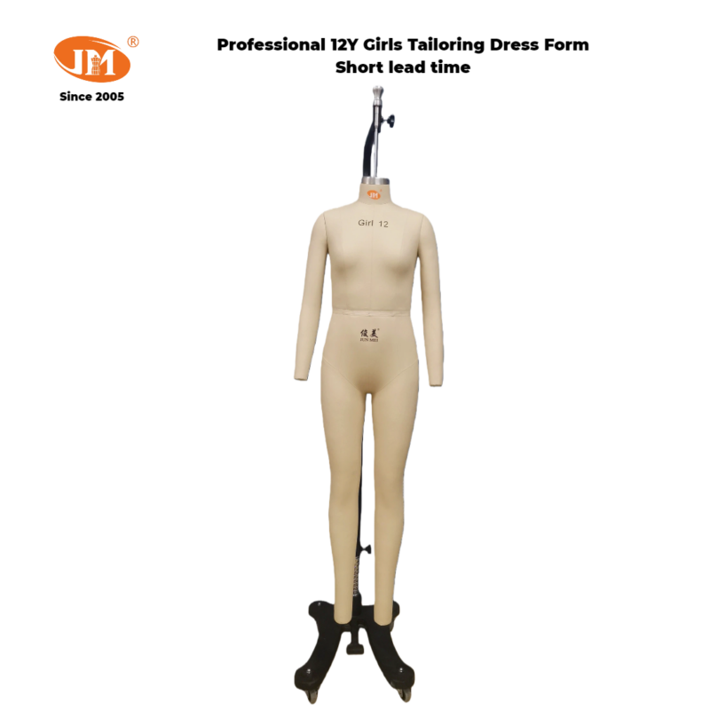 US & EU Standard 12 Years Old Girl Full Body Fiberglass Dress Form Tailor Mannequin Size 12YR