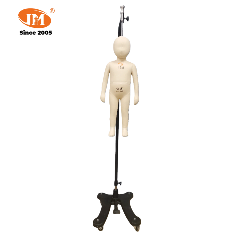 Professional 12 Months Toddler Sewing Mannequin, Rigid Fiberglass Inner + Pinable Canvas Outer, Unlimited Pin Insert for Kidswear Pattern Making & Fitting