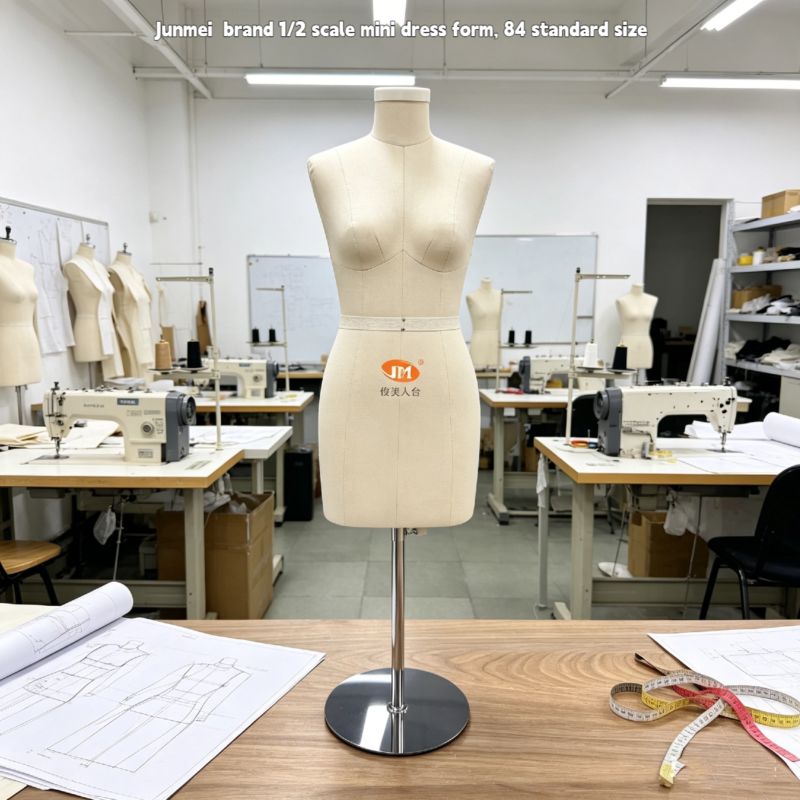 Newly launched 1/2 Half Scale Dress Form, Pinable Mini Sewing Mannequin with Adjustable Stand